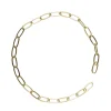 Panduro Jewellery 18 cm lång guldfärgad gemformad kedja för armband, smyckeskedja med långa länkar | Kedjor