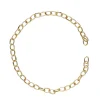 Panduro Jewellery 18 cm lång guldfärgad kedja för armband, smyckeskedja med ovala länkar