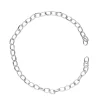 Panduro Jewellery 18 cm lång silverfärgad kedja för armband, smyckeskedja med ovala länka