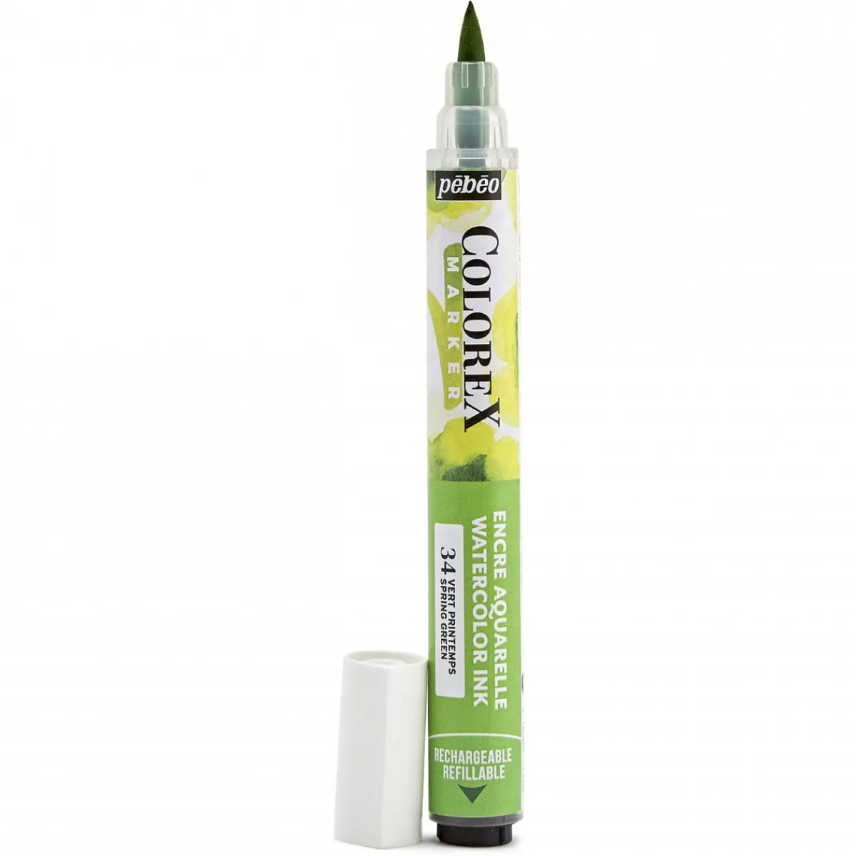 Pebeo Colorex Marker Spring Green – marker med akvarellbläck och penselspets