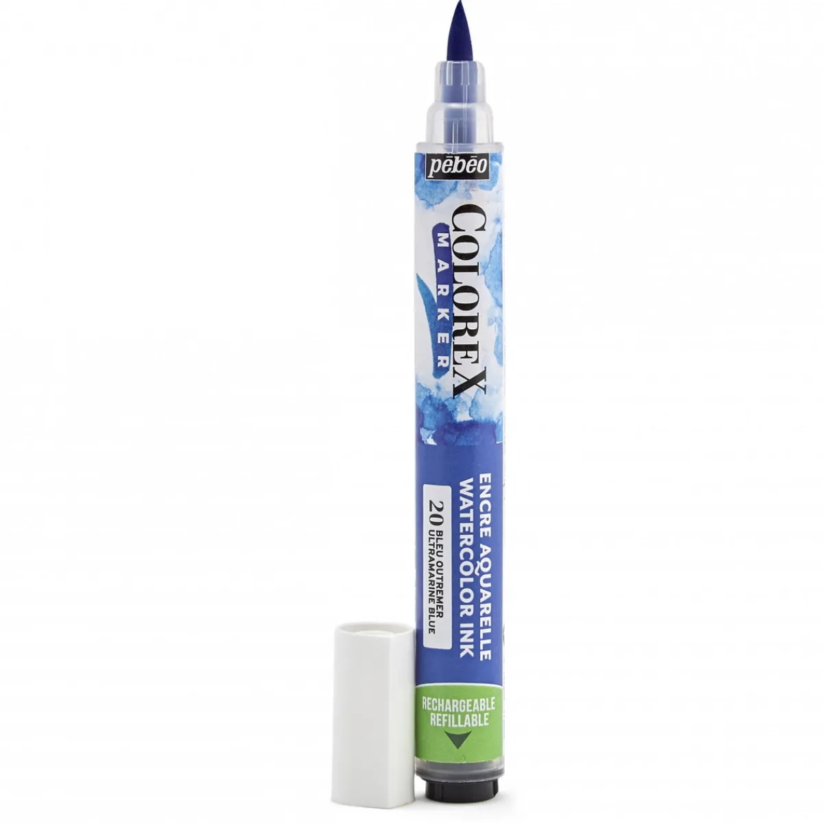 Pebeo Colorex Marker Ultramarine Blue – marker med akvarellbläck och penselspets | Akvarell- & Vattenfärger