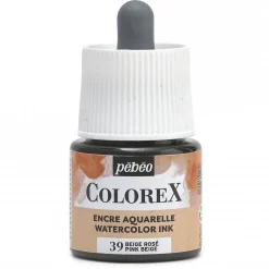 Pebeo Colorex Watercolor Ink 45 ml Pink Beige – burk med akvarellbläck och pipett | Akvarell- & Vattenfärger