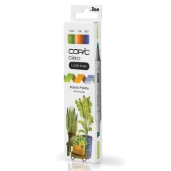 Copic Ciao markers med dubbelspets, 3-pack – Botanic palette | Tuschpennor & Markers