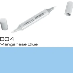Copic Sketch B34 Mangan. Blue