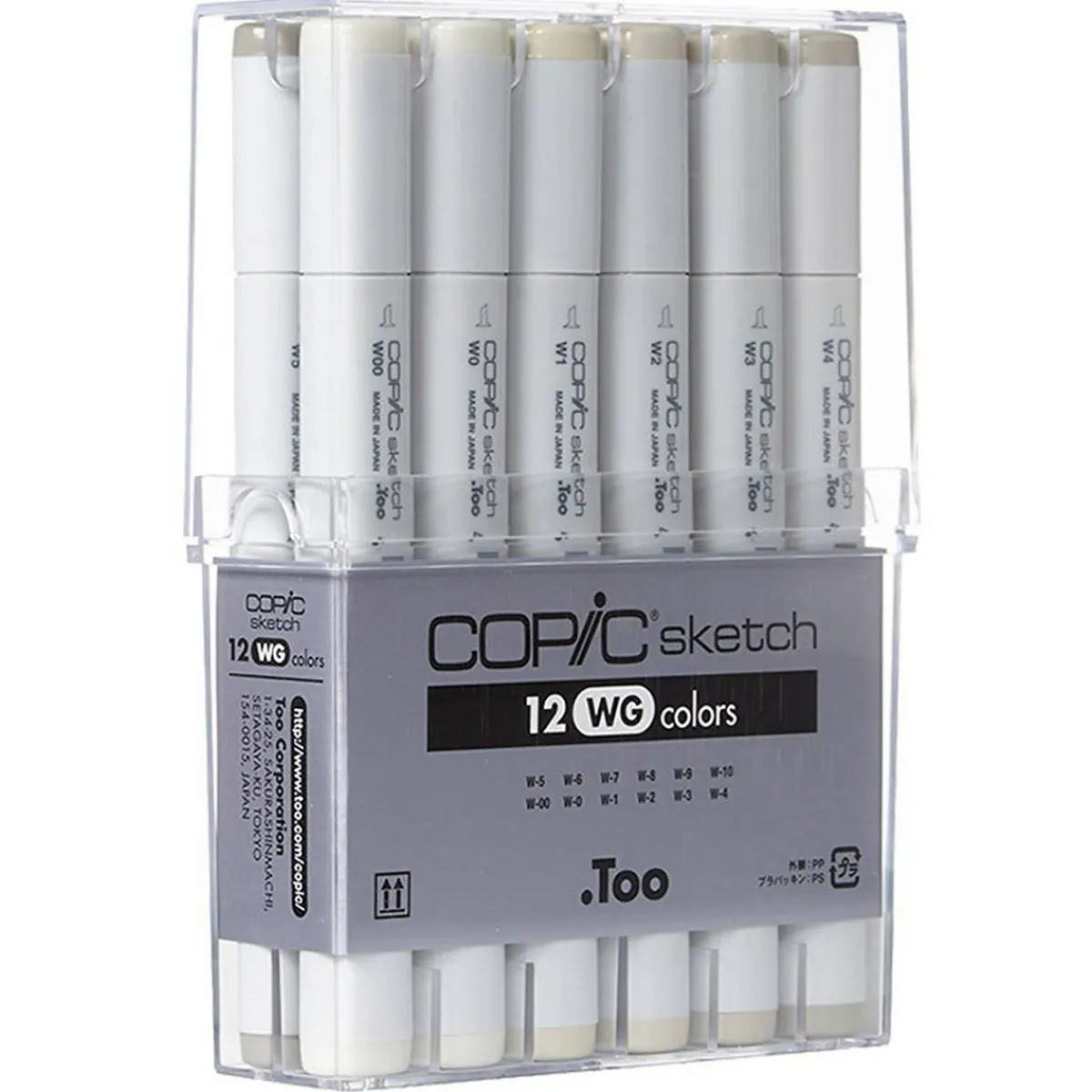Copic Sketch Warm Grey Set 12 | Tuschpennor & Markers