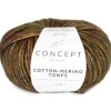 Katia Cotton Merino Tones 50g olivgrönt & brunt | Blandgarner