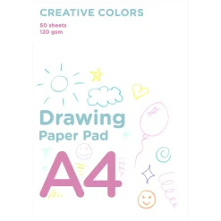 Barn Creative Colors ritblock för barn A4 (210×297 mm) med 50 ark, 120 g/m²