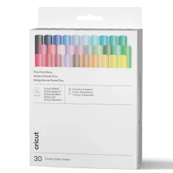 Cricut Pen Set 30 inkl. adapter – 0,4 mm pennor avsedda för papper, vinyl, klisterpapper etc.