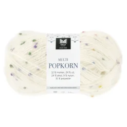 House of Yarn Dale Multi Popkorn från , 50 g vit – mångsidigt effektgarn | Blandgarner