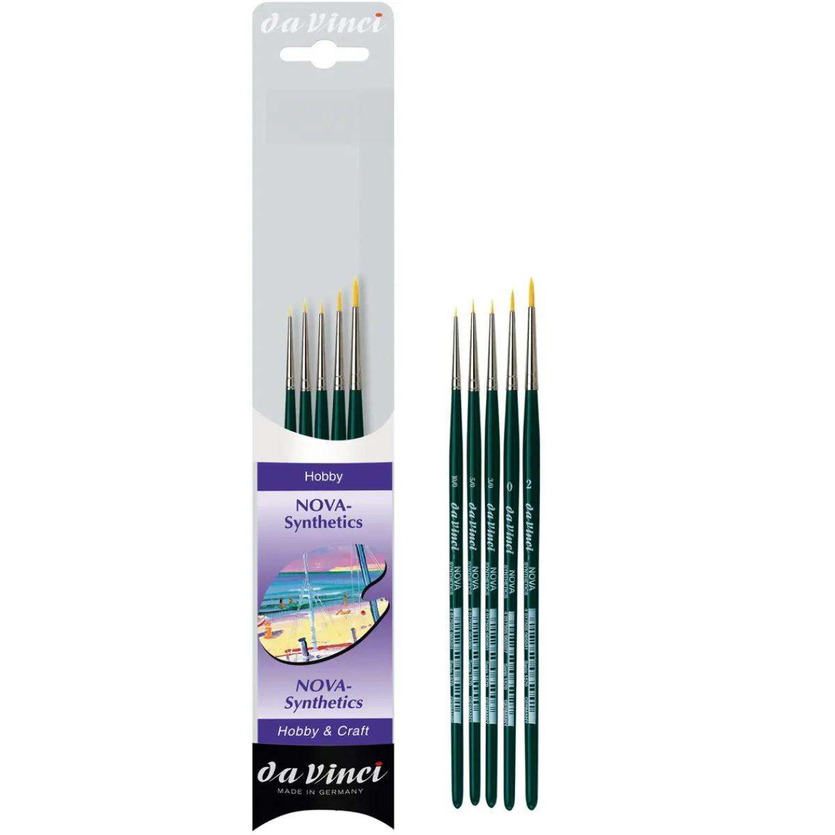 Da Vinci Nova-Synthetics 1570 5-pack penslar för brädspel och miniatyrer