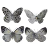 Panduro Hobby 4 dekorationsfjärilar i mörka nyanser med guldglitter 12,5×9 cm