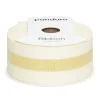 Panduro Hobby Dekorband offwhite med bred guldsöm, 8 m långt och 25 mm brett