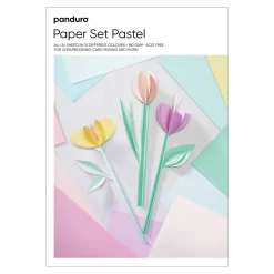 Panduro Hobby Designblock Pastell A4, 24 ark, varav 4 med metallictryck, 180 g/m²