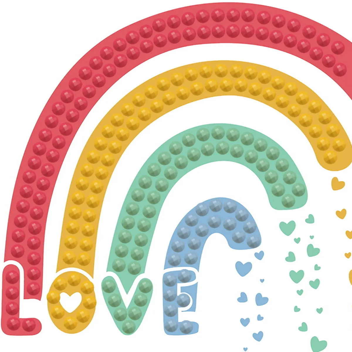 Diamond Dotz Love Rainbow – diamond painting, 7,8×7,8 cm | Diamond Painting