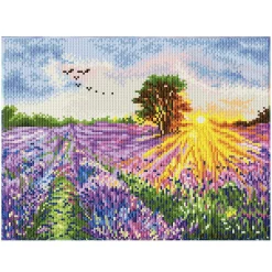 Diamond Dotz Sunset Lavender – diamond painting, 42×32 cm | Diamond Painting