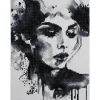 Panduro Hobby Diamond painting ansikte i svart & vit akvarellstil 30×40 cm | Diamond Painting