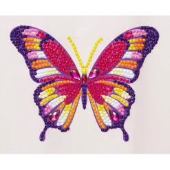 Panduro Hobby Diamond painting – 12×16 cm stort motiv med en färgglad fjäril | Diamond Painting
