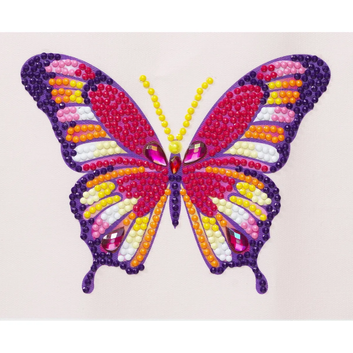 Panduro Hobby Diamond painting – 12×16 cm stort motiv med en färgglad fjäril | Diamond Painting