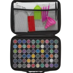 Panduro Hobby Diamond painting – kit med 60 burkar diamanter i olika färger, verktyg och duk