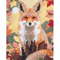 Panduro Hobby Diamond Painting räv, 12×16 cm väv + pärlor, silikon & pincett | Diamond Painting