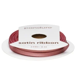 Panduro Hobby Dimrosa satinband – 3 mm brett och 8 meter långt | Satinband