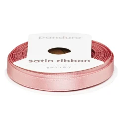 Panduro Hobby Dimrosa satinband – 6 mm brett och 8 meter långt | Satinband