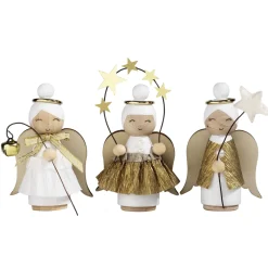 Panduro Hobby DIY-kit Angelic Choir – julpyssel med 3 vackra änglar av trä. L. 7,5 cm | Materialsatser