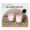 Panduro Hobby Diy-kit candle heart – gjut 2 vackra ljus av sojavax med små hjärtan | Materialsatser Ljus