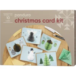 Panduro Hobby DIY-kit Christmas Card, skapa 10 jättefina julkort och skicka julhälsningar