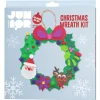 Panduro Hobby DIY-Kit Christmas Wreath pyssla en supersöt julkrans med funky foam, Ø26,5 cm | Barn Jul