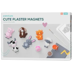 Barn Panduro Hobby DIY-kit Gjut söta djur av gips och skapa kylskåpsmagneter!