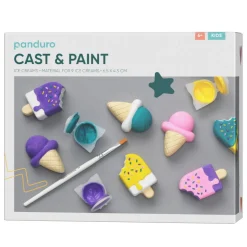 Barn Panduro Hobby DIY-Kit glassar av gips – gips, silikonform, färger och pensel