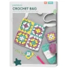 Barn Panduro Hobby DIY-kit Granny Square Crochet Bag, virka en söt väska med mormors-rutor