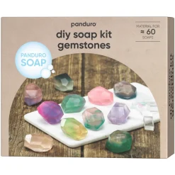 Panduro Hobby DIY-kit gör din egna ädelstensliknande tvålar i roliga färger med guldglitter | Materialsatser Tvål
