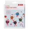 Barn Panduro Hobby DIY-kit Lively Elf Kids – pyssla julens glittrigaste syskonskara – 6 figurer. L. 10–12 cm