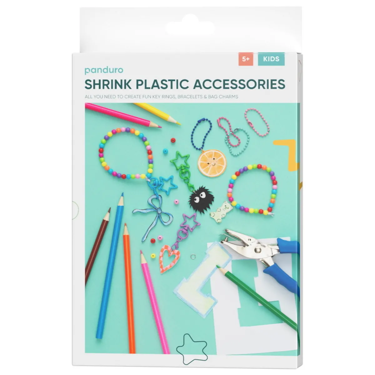 Barn Panduro Hobby DIY-kit med allt för att skapa charms & hängen av krympplast!