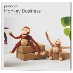 Panduro Hobby DIY-kit Monkey Business – skapa två söta dekorations-apor av piprensare! | Materialsatser