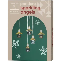 Panduro Hobby DIY-kit Sparkling Angels – pyssla 9 vackert gnistrande änglar. L. 3 cm | Övriga Satser