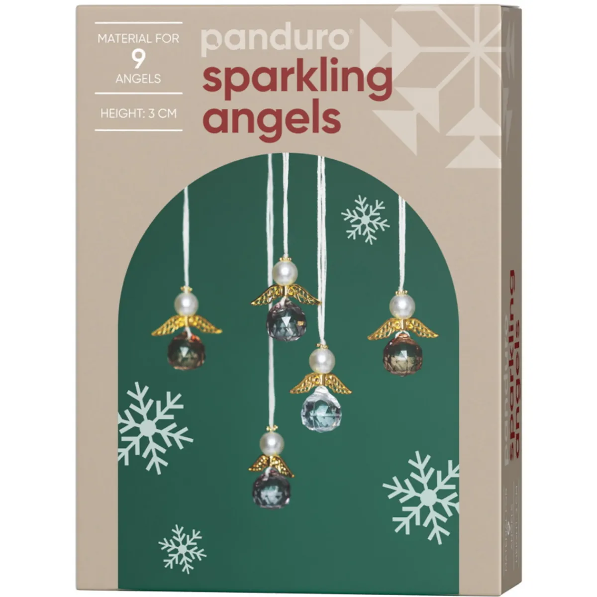Panduro Hobby DIY-kit Sparkling Angels – pyssla 9 vackert gnistrande änglar. L. 3 cm | Övriga Satser