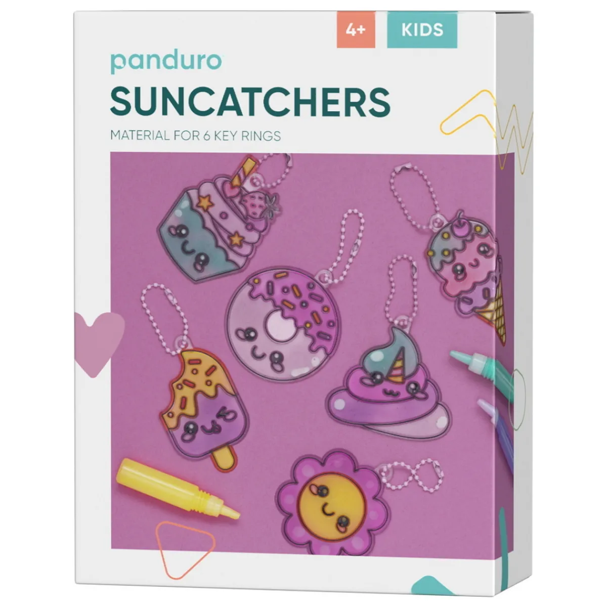 Barn Panduro Hobby DIY-kit Suncatchers, måla vackra nyckelringar med solfångare!