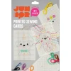 Panduro Hobby DIY-kit Sykort för barn – 4 roliga motiv, 9×8 m broderitråd och plastnål | Barn Året Om