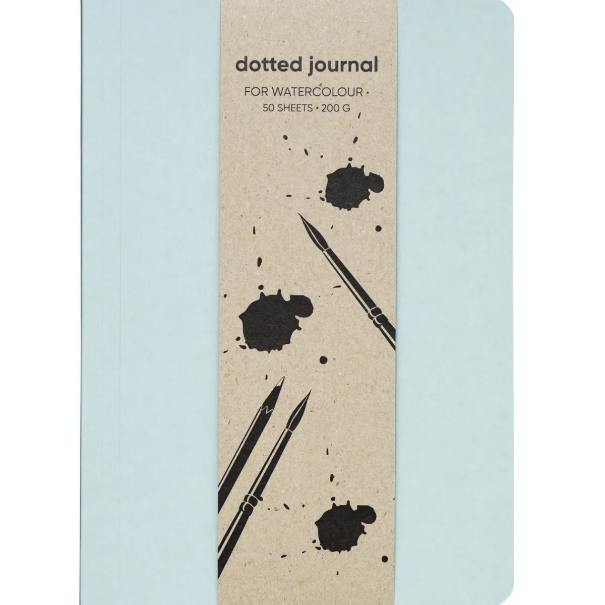 Panduro Hobby Dotted Journal för akvarell, blått omslag A5, 50 ark – 200 grams ytvikt | Notebooks
