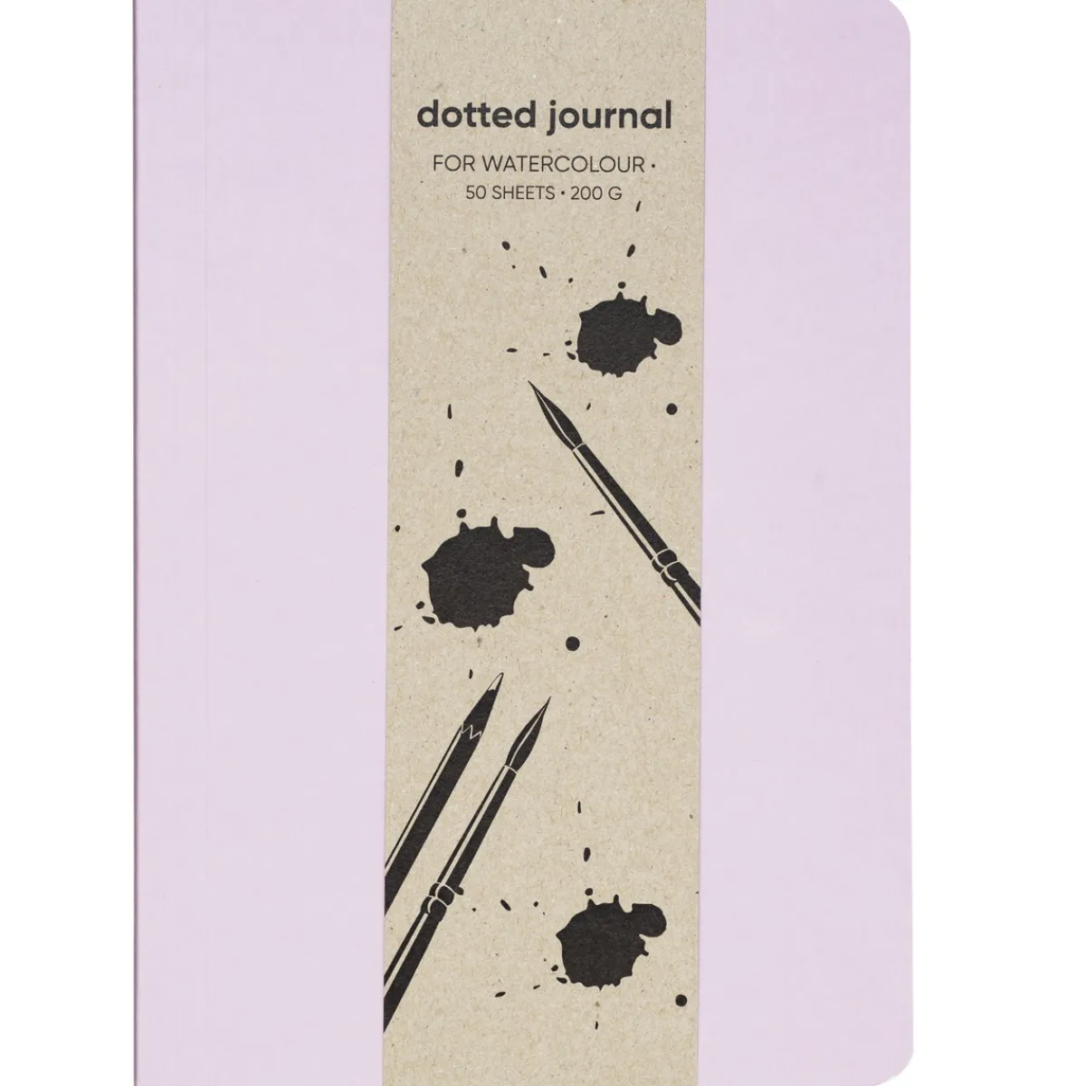 Panduro Hobby Dotted Journal för akvarell, rosa omslag A5, 50 ark – 200 grams ytvikt | Notebooks