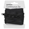 Panduro Hobby Dragkedja blixtlås, svart, längd med 1 meter dragkedja 5 zippers / handtag | Dragkedjor