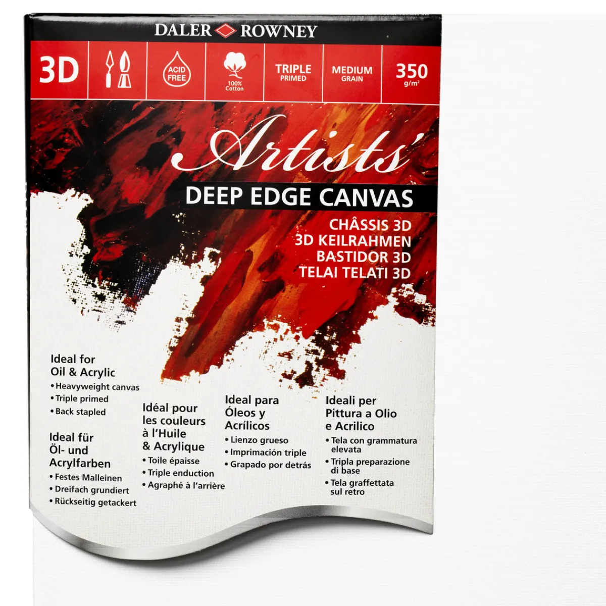 Daler-Rowney DR Canvas Deep Edge 100x120 | Uppspänd Målarduk / Bomull