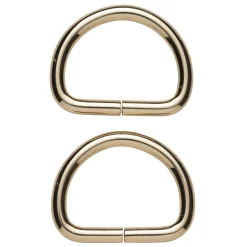 Panduro Hobby D-ring 2-pack – 34×28 mm, guldfärgad. Max rembredd 30 mm