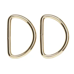 Panduro Hobby D-ring 2-pack – 42×30 mm, guldfärgad. Max rembredd 45 mm