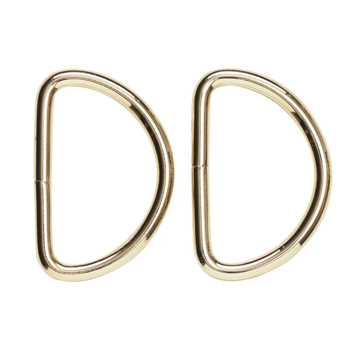 Panduro Hobby D-ring 2-pack – 42×30 mm, guldfärgad. Max rembredd 45 mm
