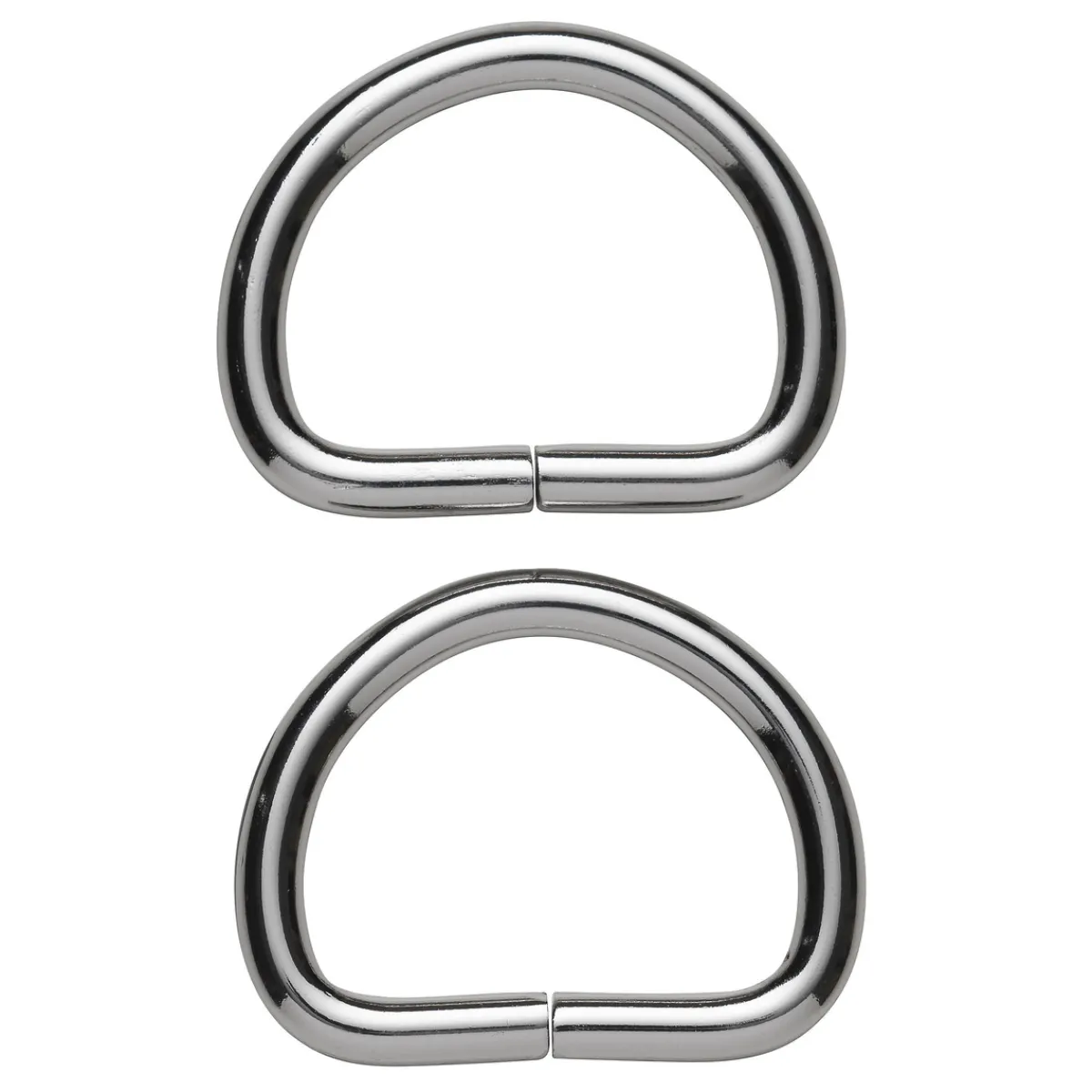 Panduro Hobby D-ring 2-pack – 34×28 mm, silverfärgad. Max rembredd 30 mm | Väsktillbehör