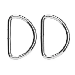 Panduro Hobby D-ring 2-pack – 42×30 mm, silverfärgad. Max rembredd 45 mm | Väsktillbehör